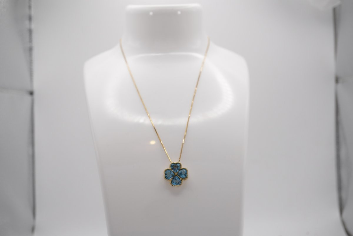 Yellow Gold Pendant With Chain-photo-3