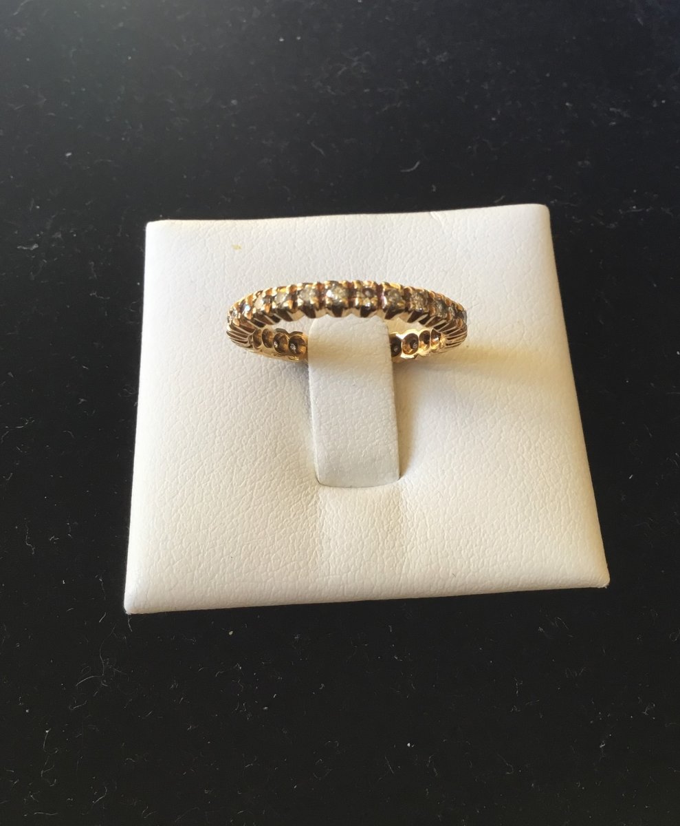 Gold And Diamond Wedding Band-photo-2