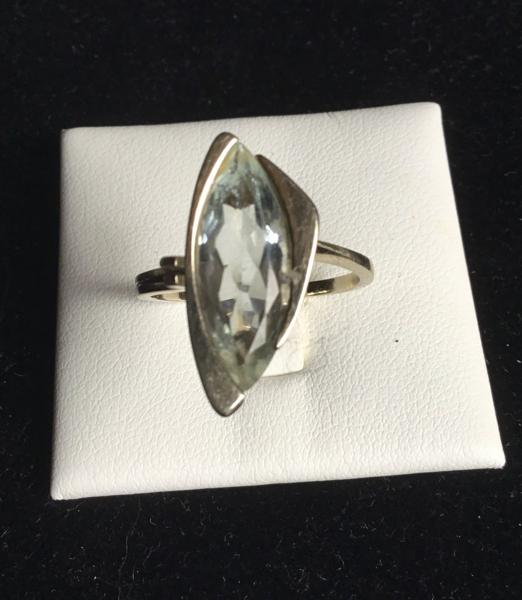 Gold And Aquamarine Ring-photo-3