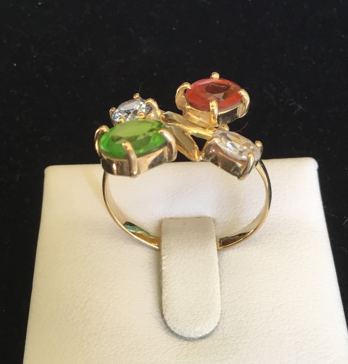 Gold Ring And Colored Stones-photo-2