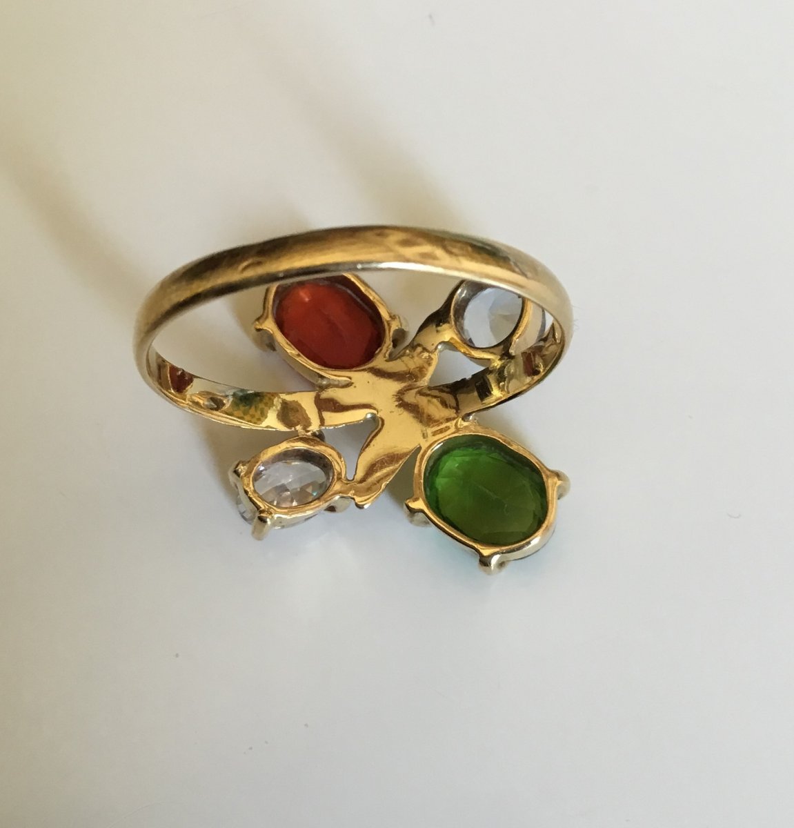 Gold Ring And Colored Stones-photo-3