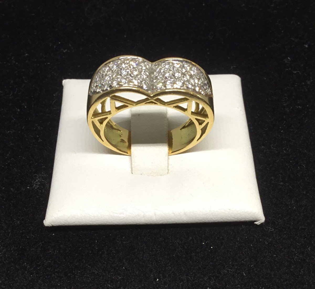Heart Ring In Gold And Diamonds-photo-3