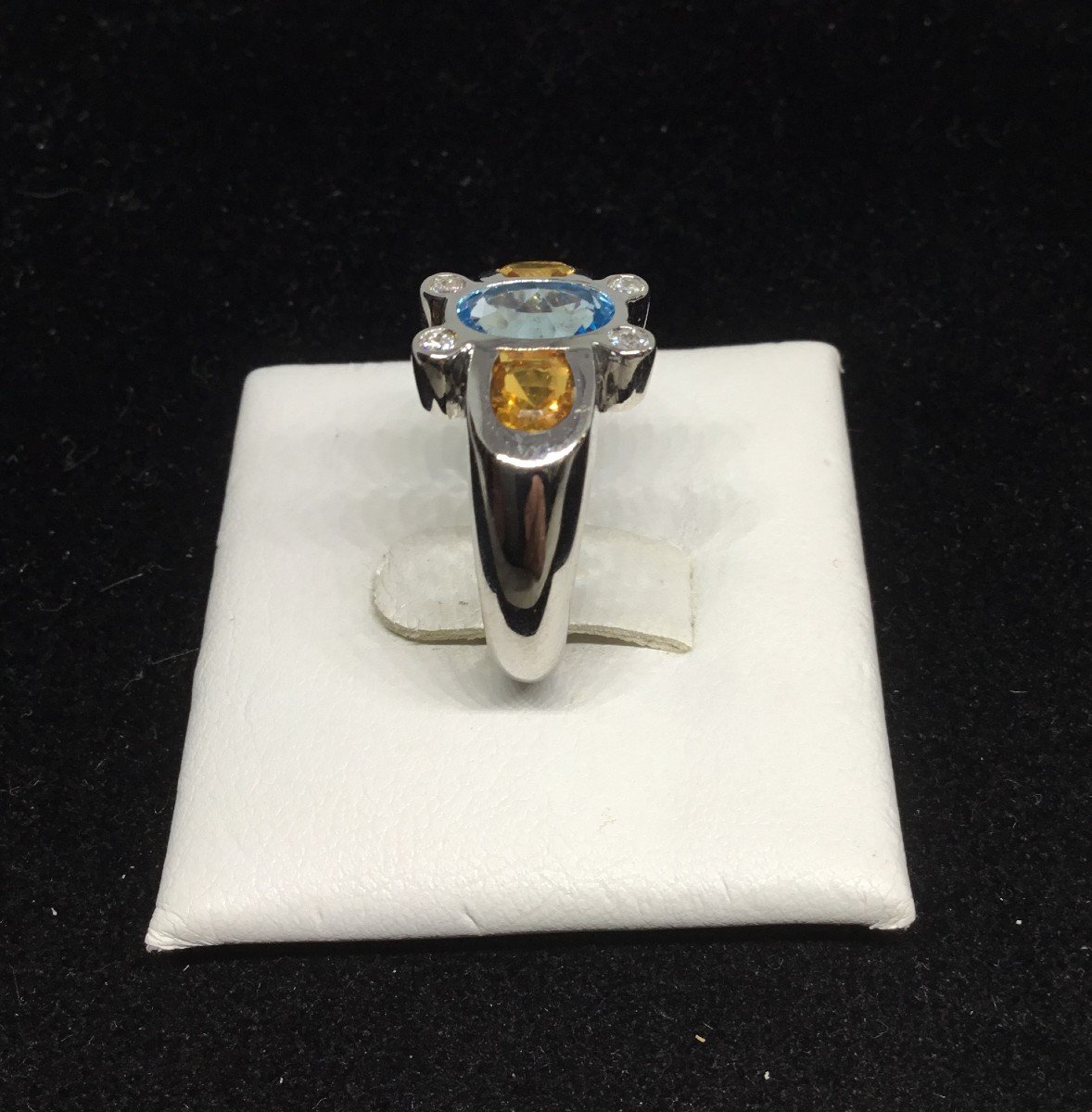 Gold, Topaz, Sapphires And Diamonds Ring-photo-3