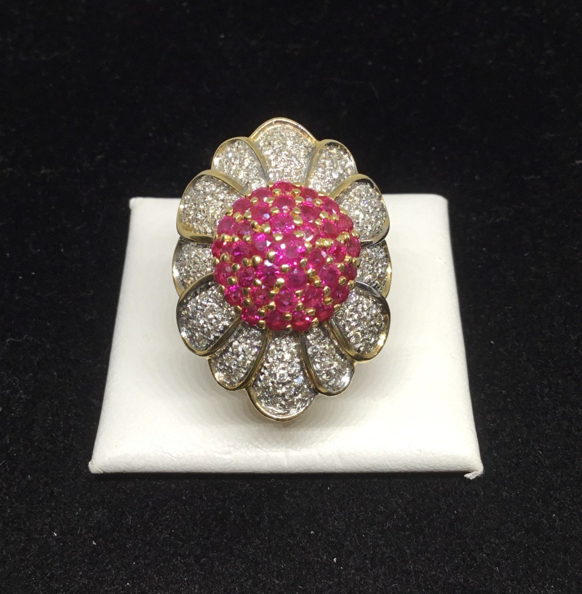 Bague or, rubis et diamants-photo-4