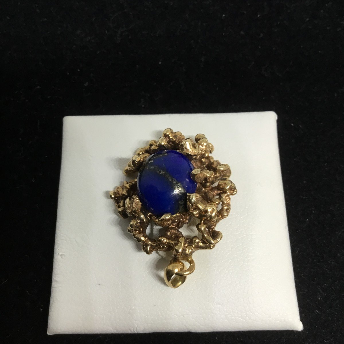 Pendentif or et lapis-lazuli, années 60-photo-3