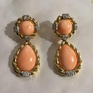 DEGENNE-LECHAT - Paire de boucles d'oreille