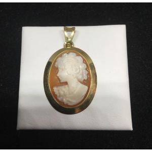 Cameo And Gold Pendant