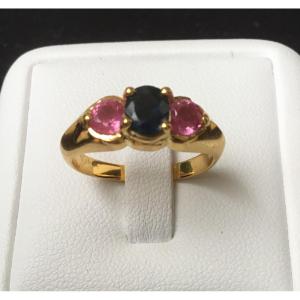 Gold And Sapphires Ring