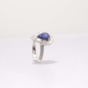 Sapphire And Diamond Ring