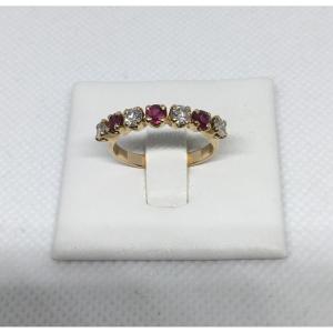 Gold, Ruby And Diamond Ring