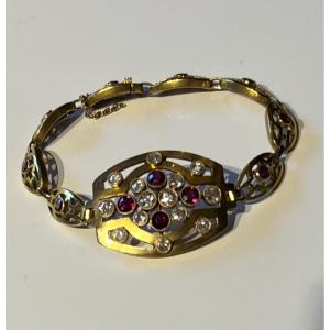 Gold, Diamond And Ruby Bracelet