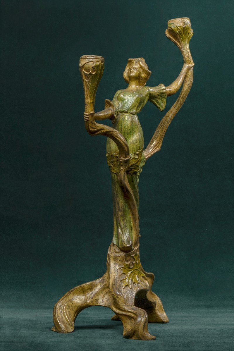 French Art Nouveau Clock-photo-4