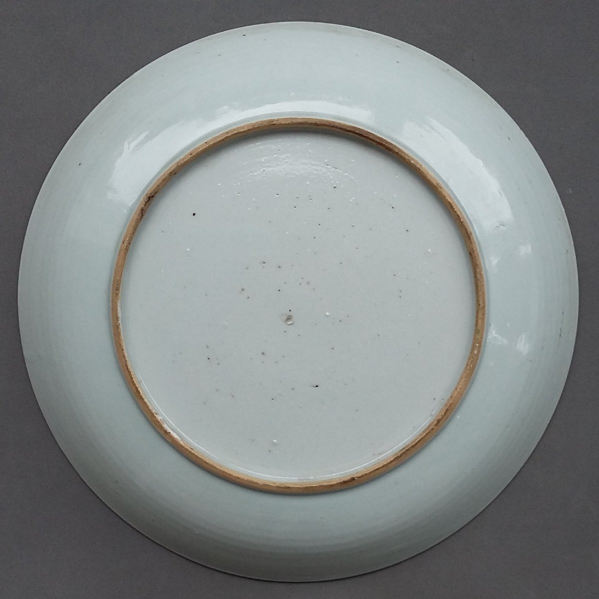 Assiette Qianlong en porcelaine chinoise Famille Rose-photo-3