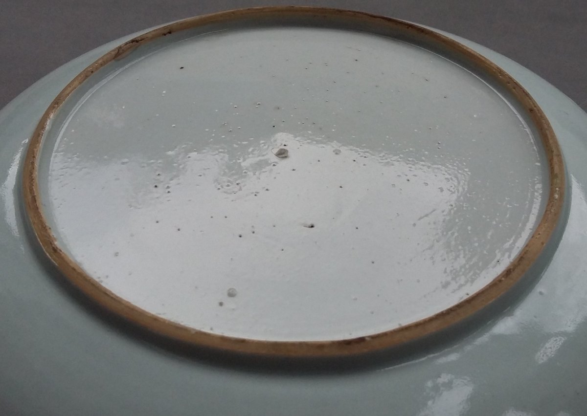 Assiette Qianlong en porcelaine chinoise Famille Rose-photo-4