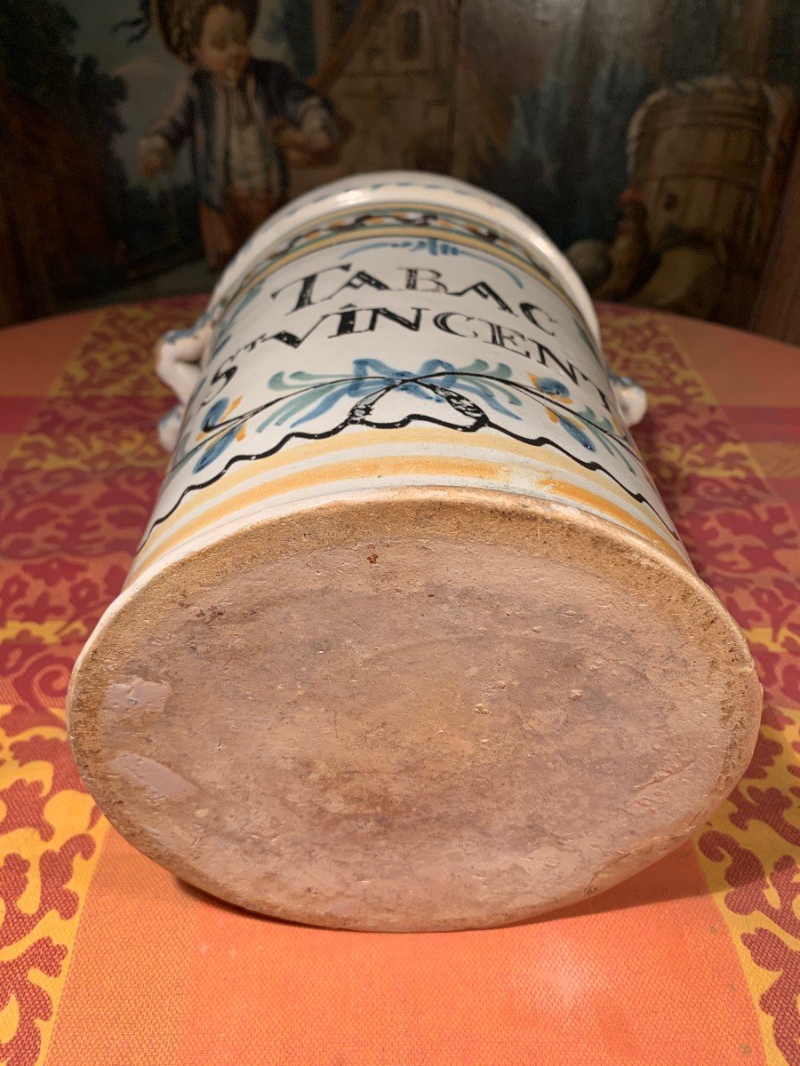 NEVERS Fin XVIII ème siècle - Pot à tabac de Saint VINCENT-photo-4