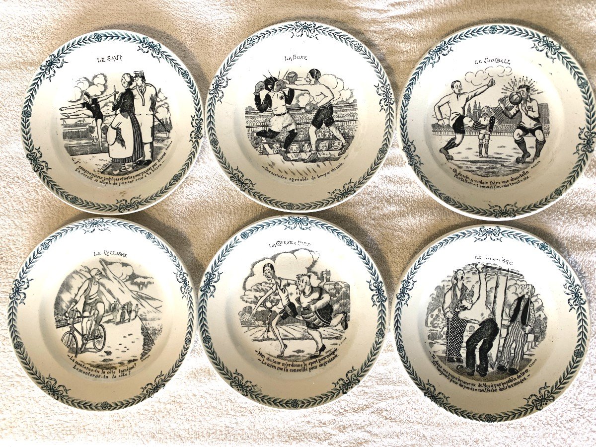 Saint Amand - 6 Humoristic Talking Plates - Sport