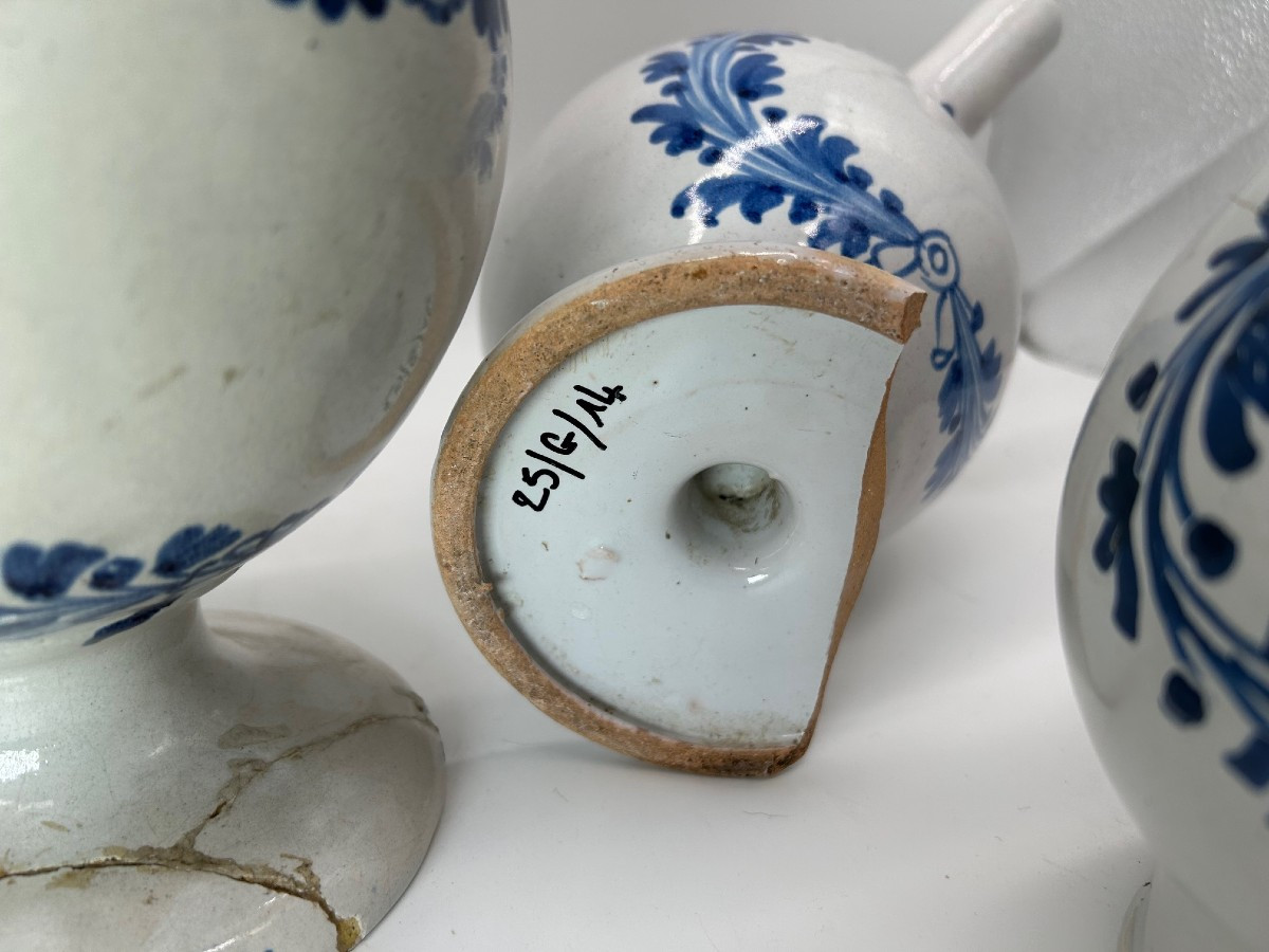 Nevers 18th Century - Apothecary - Batch Of Damaged Pieces-photo-2