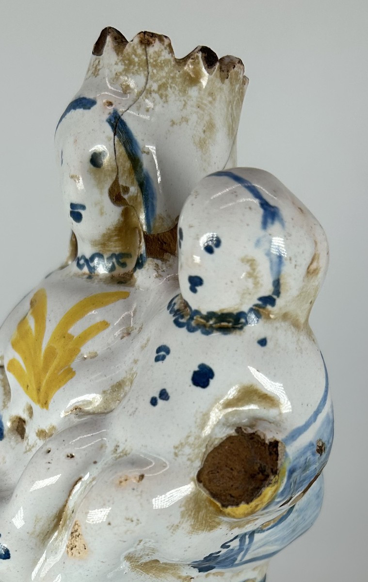 NEVERS FIN XVII ème siècle - VIERGE D'ACCOUCHEE - Décor à Compendiario-photo-2