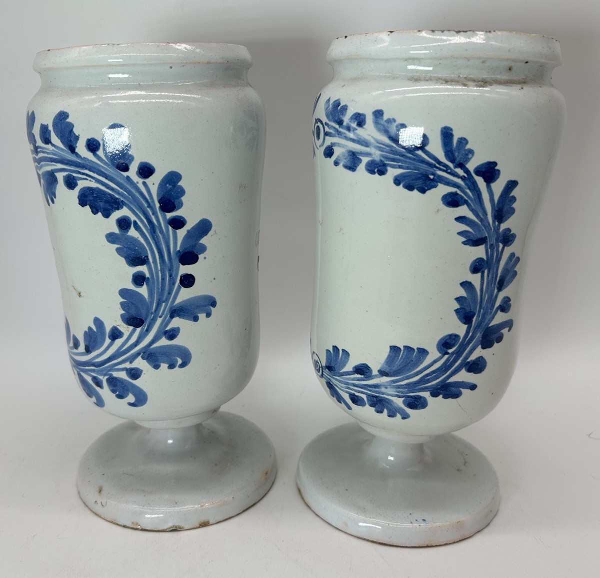 Nevers 18th Century - Apothecary - Pair Of Canon Pots-photo-4