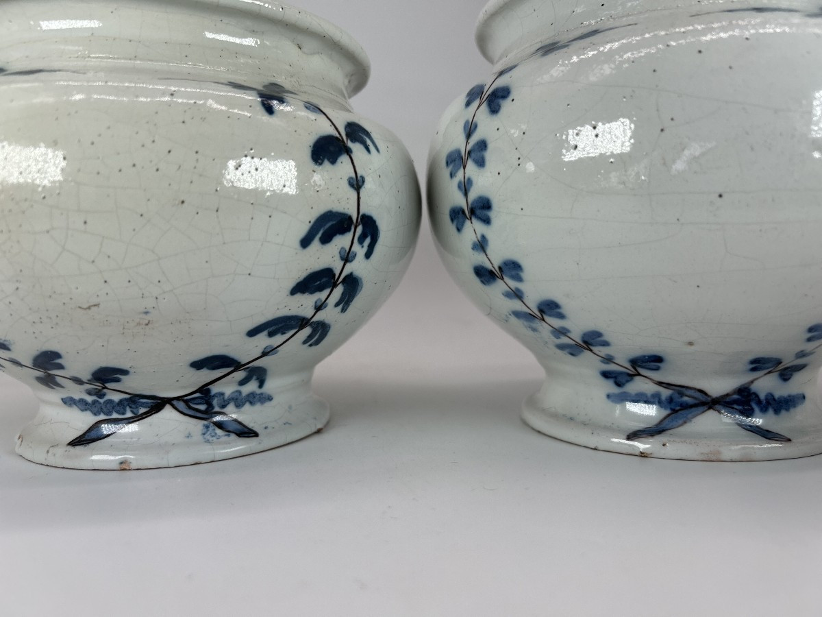 Lille - Late 18th Century - Apothecary - Two Ointment Vases-photo-4