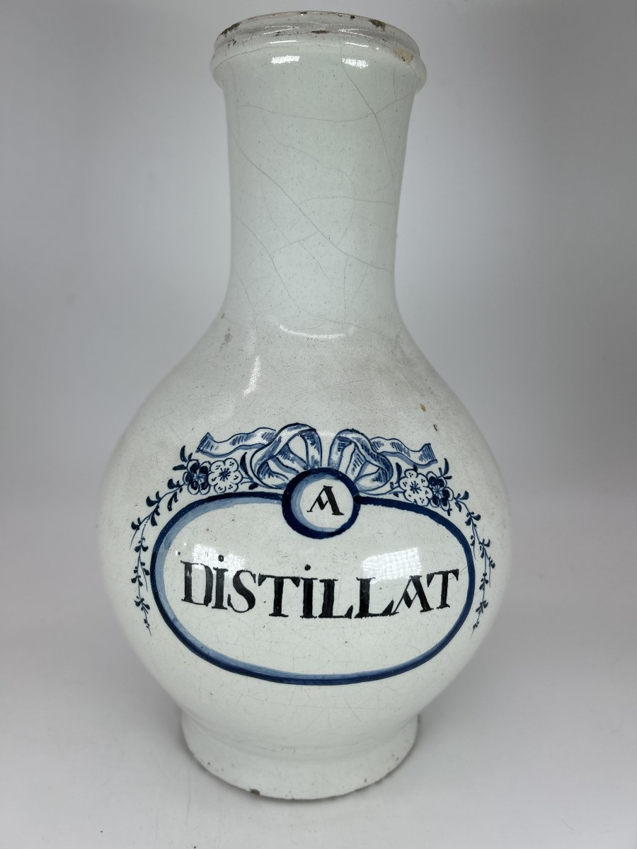 Rouen Or Lille - Late 18th Century - Large Distillation Bottle 