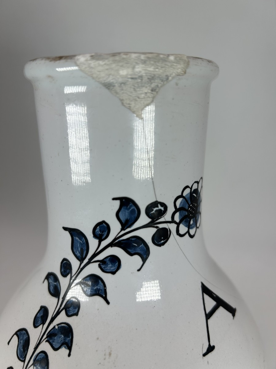 ROUEN ou LILLE - Fin XVIII ème  siècle - BOUTEILLE à Distillation -photo-2