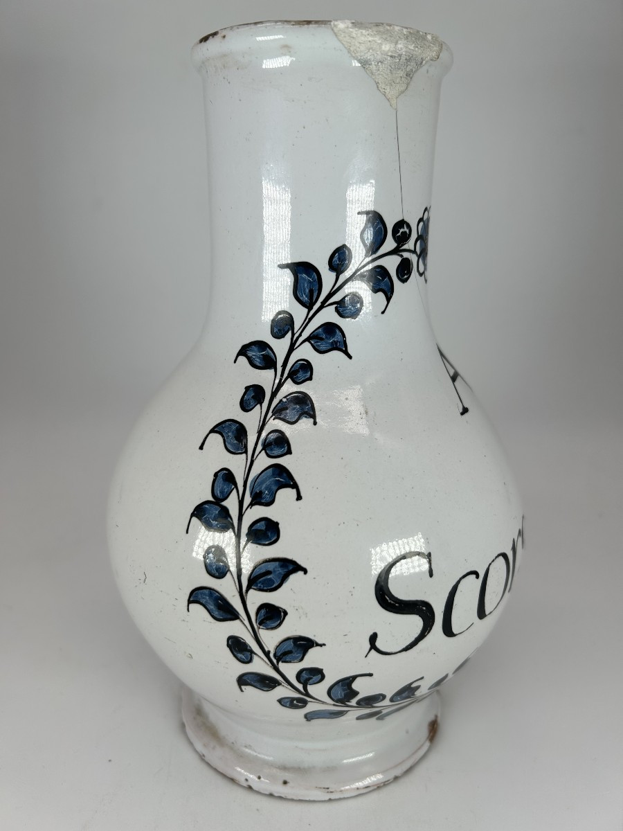 ROUEN ou LILLE - Fin XVIII ème  siècle - BOUTEILLE à Distillation -photo-3