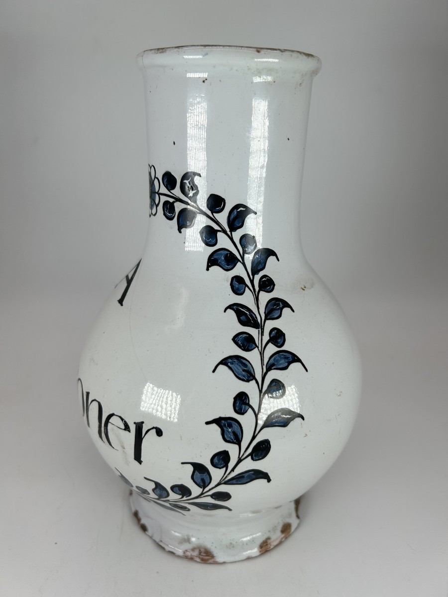 ROUEN ou LILLE - Fin XVIII ème  siècle - BOUTEILLE à Distillation -photo-4