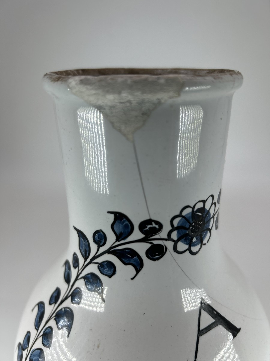 ROUEN ou LILLE - Fin XVIII ème  siècle - BOUTEILLE à Distillation -photo-5