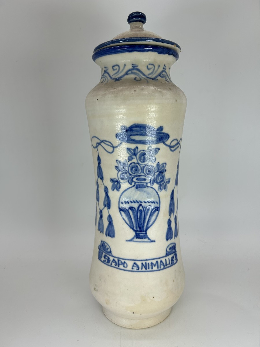 Spain 19th Century - Large Covered Albarello