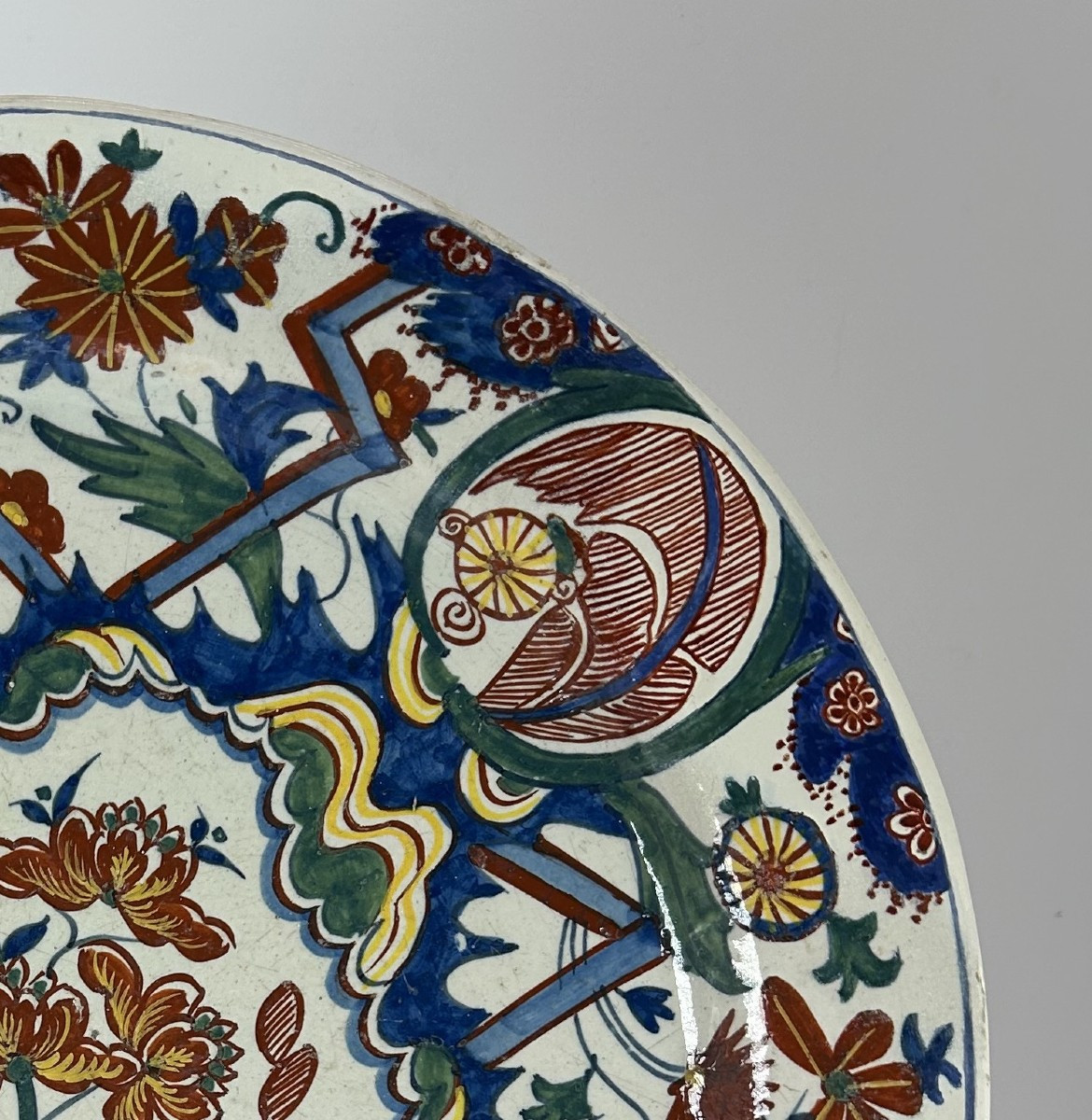 Delft - Early 18th Century - Large Serving Platter - Signed-photo-4