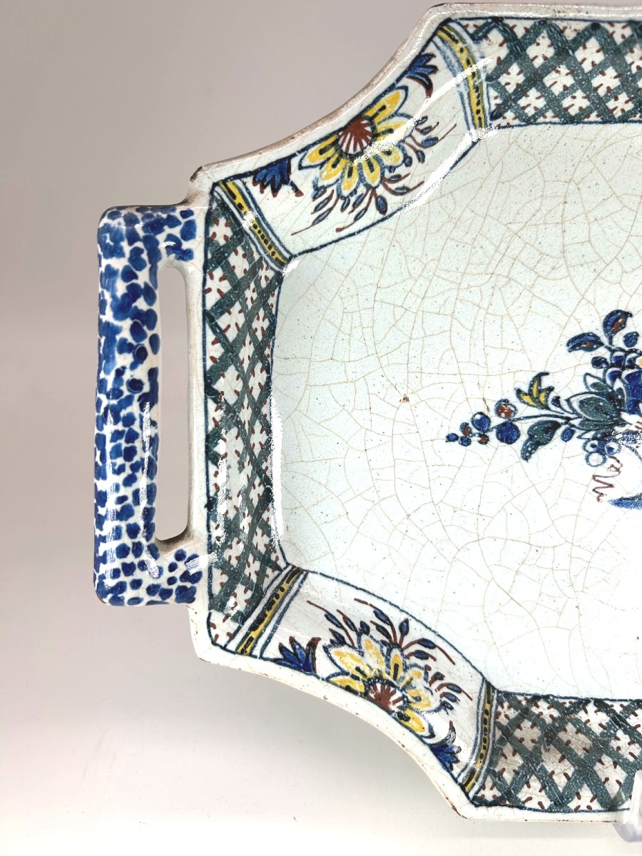 ROUEN XVIII ème Siècle - Vers 1740 - BANNETTE de SERVICE -photo-4