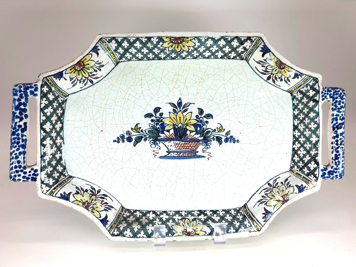 ROUEN XVIII ème Siècle - Vers 1740 - BANNETTE de SERVICE 