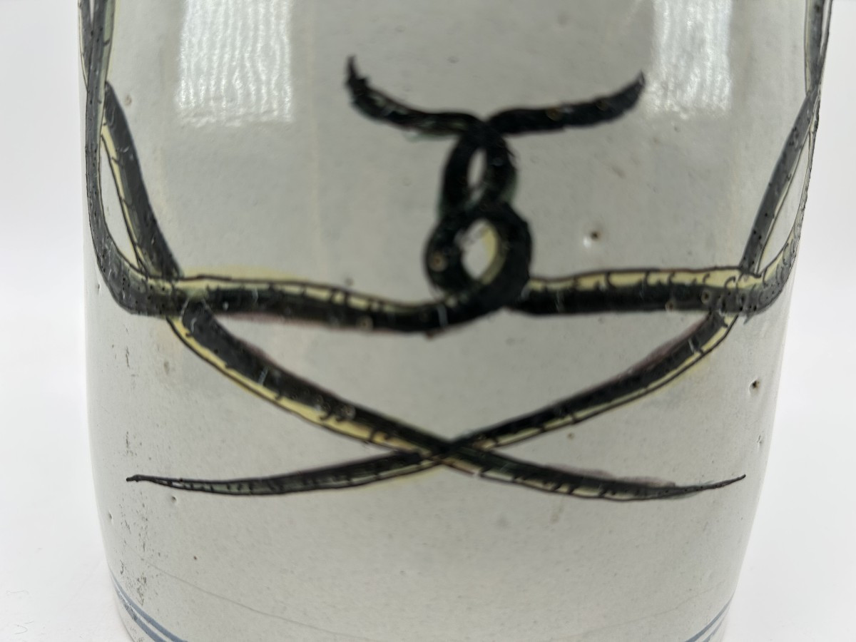 PARIS FIN XVIII ème siècle - APOTHICAIRERIE - POT A ONGUENT - Couvercle et décor de serpents -photo-1