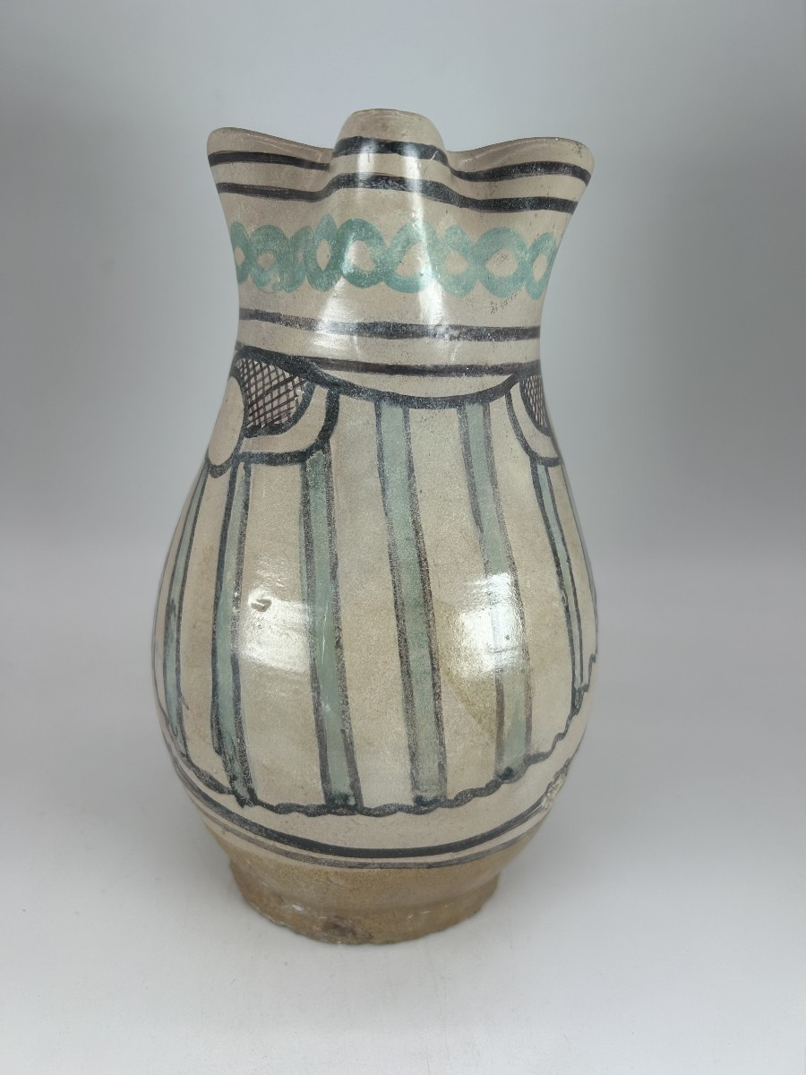 Faenza - Second Half Of The 15th Century - Wine Jug With Heraldic Cartouche-photo-3