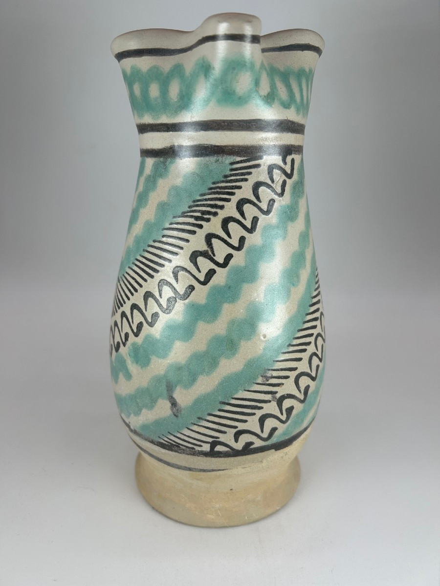 FAENZA  - Seconde Moitié du XV ème Siècle - Pichet à vin à décor de frises -photo-3