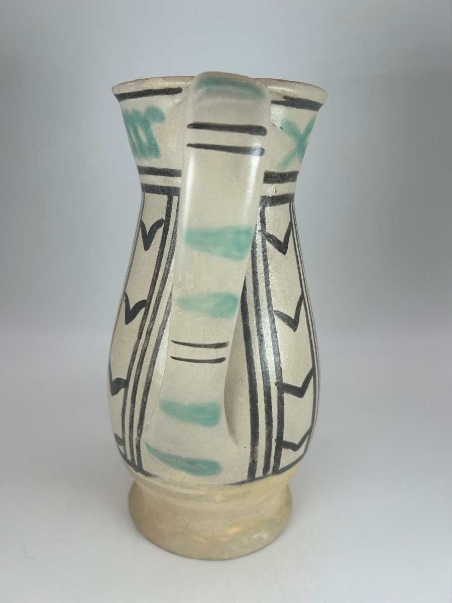 FAENZA  - Seconde Moitié du XV ème Siècle - Pichet à vin à décor de frises -photo-4