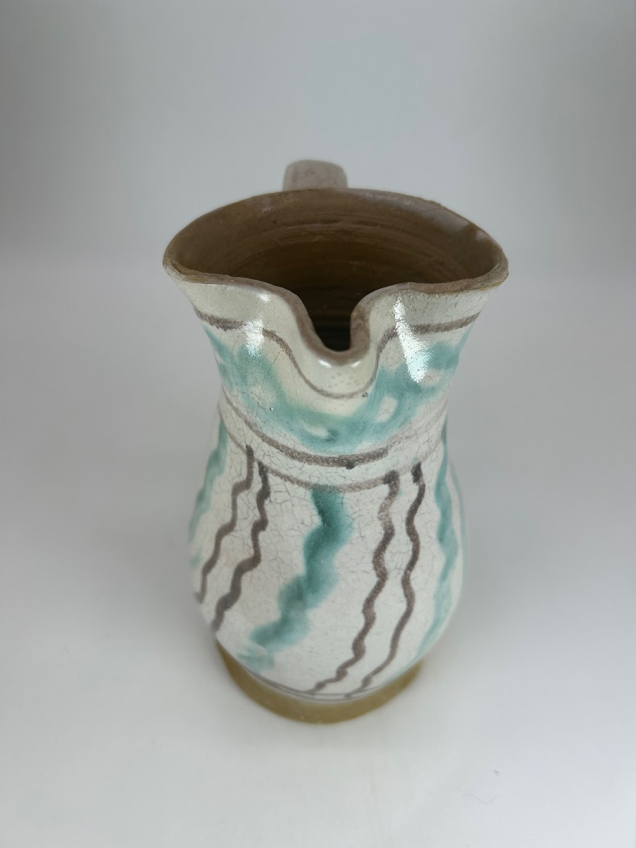 FAENZA  - Seconde Moitié du XV ème Siècle - Pichet à vin à décor de frises -photo-3