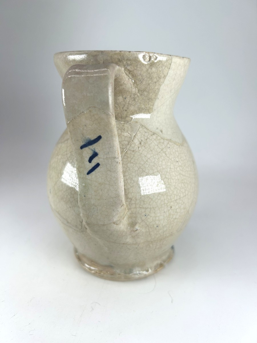 FAENZA  - XV ème Siècle - Pichet à alcool -  Cartouche à décor stylisé-photo-4