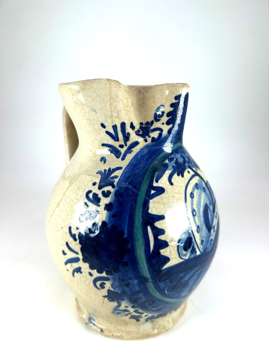 FAENZA  - XV ème Siècle - Pichet à alcool -  Cartouche à décor stylisé