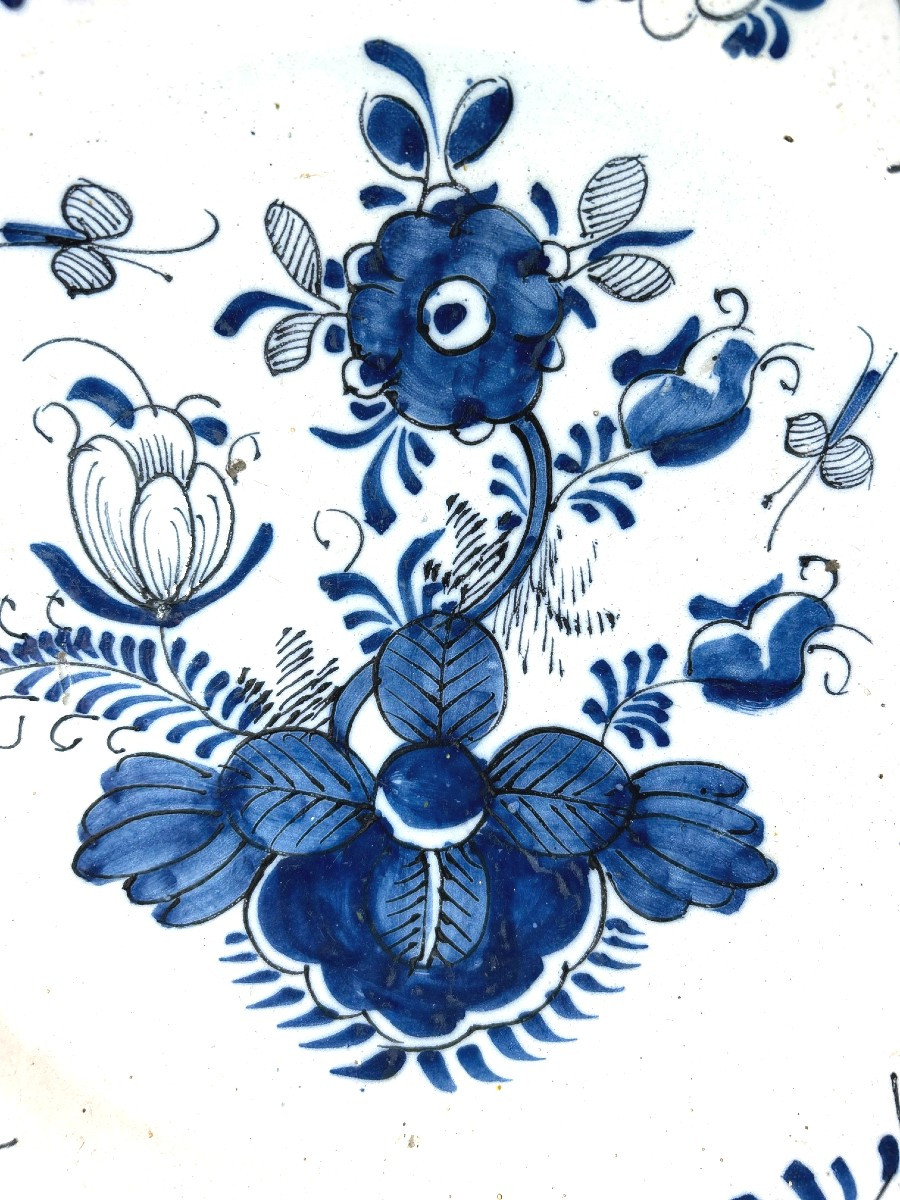 DELFT  - XVIII ème Siècle - GRAND PLAT de SERVICE -photo-2