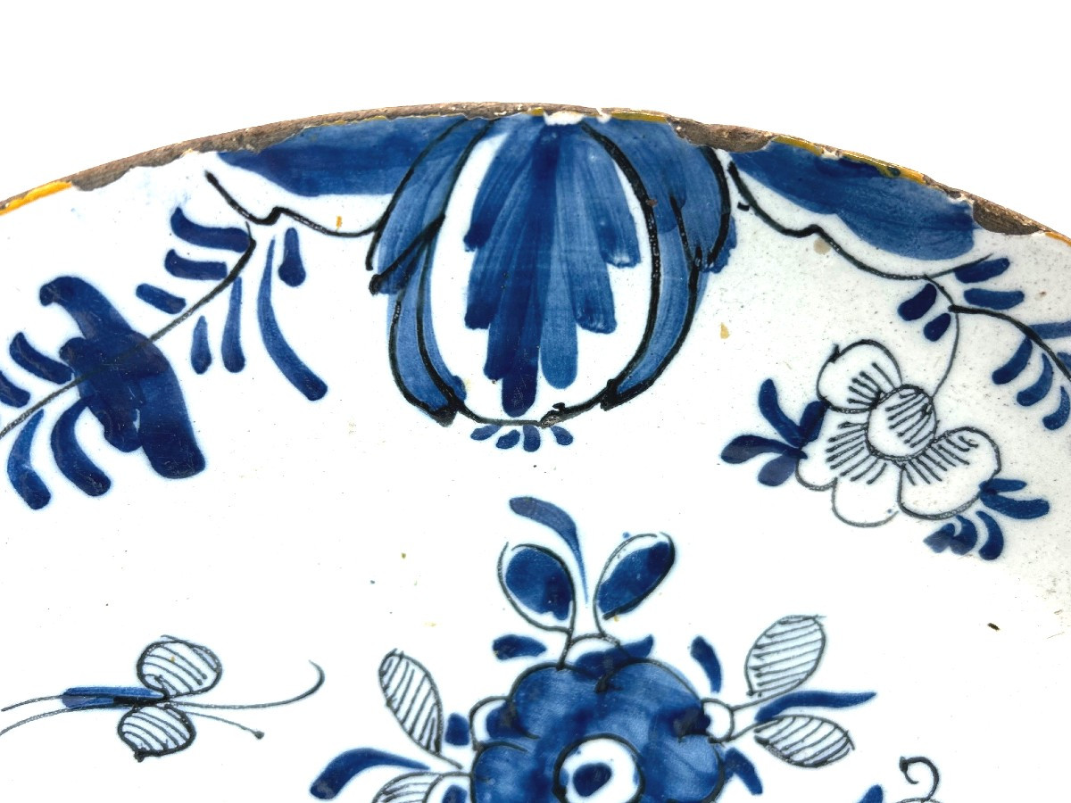 DELFT  - XVIII ème Siècle - GRAND PLAT de SERVICE -photo-1