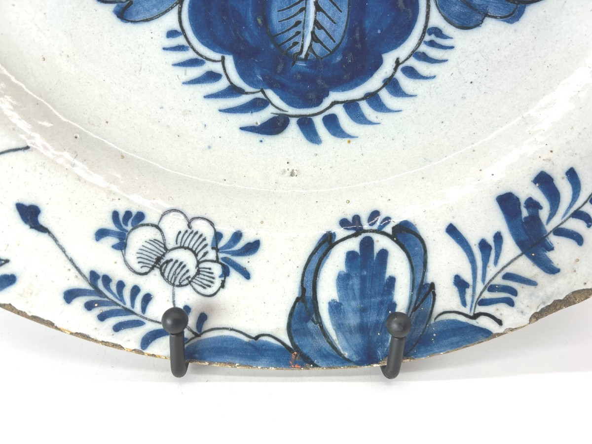 DELFT  - XVIII ème Siècle - GRAND PLAT de SERVICE -photo-2