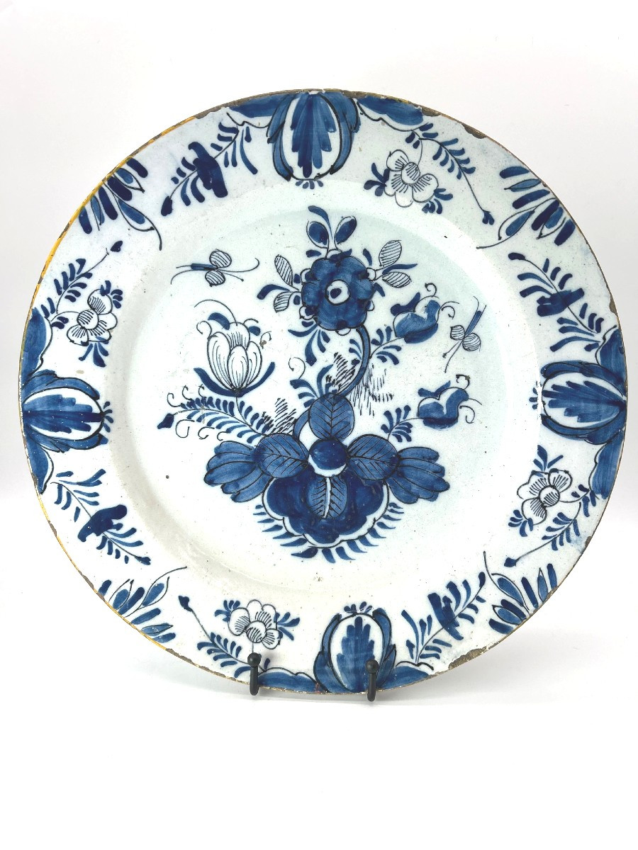 DELFT  - XVIII ème Siècle - GRAND PLAT de SERVICE 