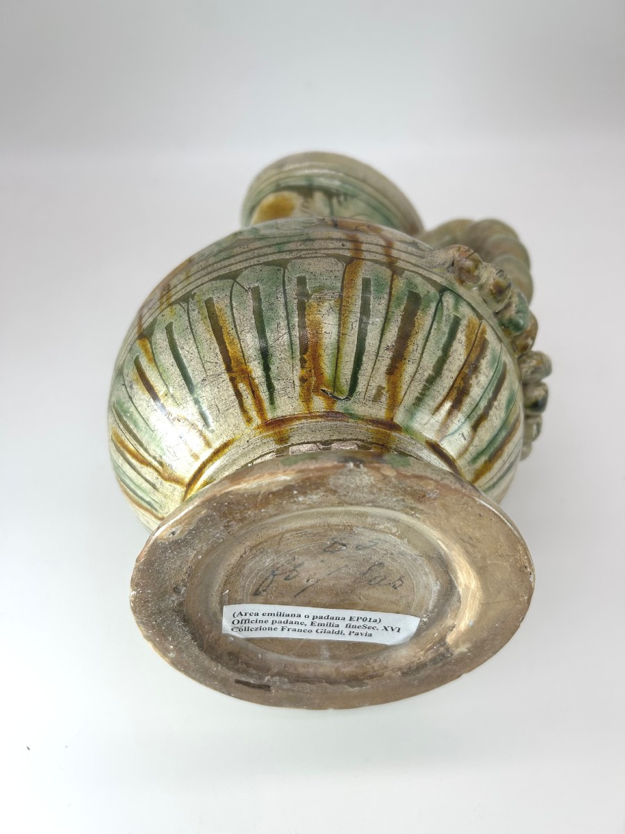 Faenza - Second Half Of The 16th Century - Pitcher With Raised Vegetal Decoration-photo-4