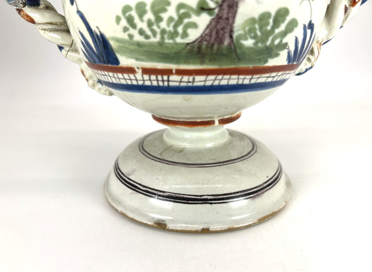 NEVERS - Fin XVIII ème siècle - Cache à pot à anses torsadées-photo-1