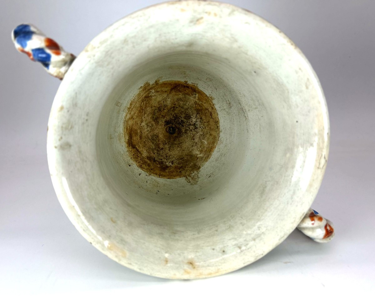 NEVERS - Fin XVIII ème siècle - Cache à pot à anses torsadées-photo-5