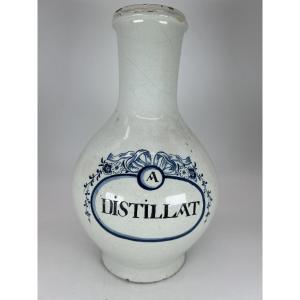ROUEN ou LILLE - Fin XVIII ème  siècle - GRANDE BOUTEILLE à Distillation 