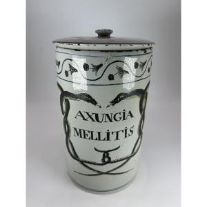 Paris Late 18th Century - Apothecary - Ointment Jar - Lid And Decoration Of Snakes 
