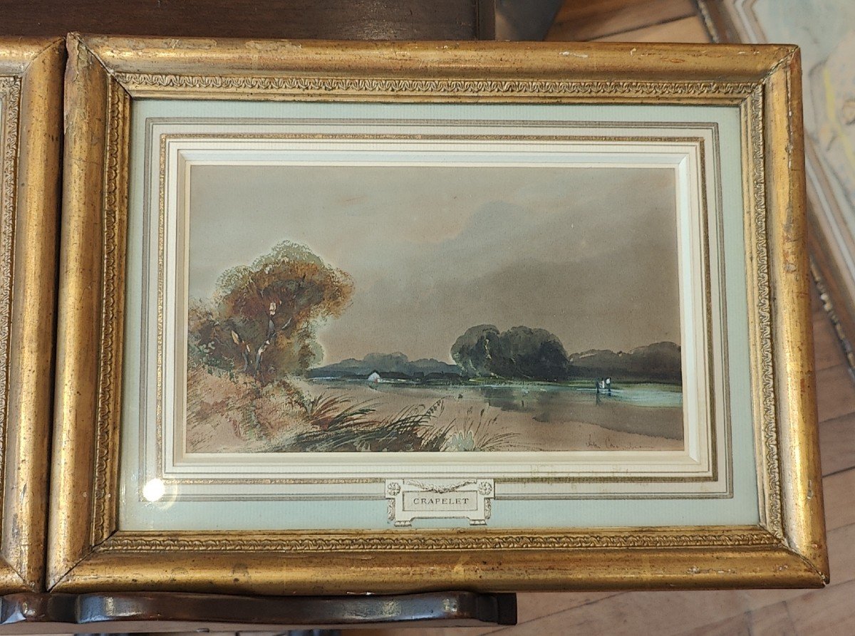 Louis-amable Crapelet - Pair Of Landscapes-photo-2